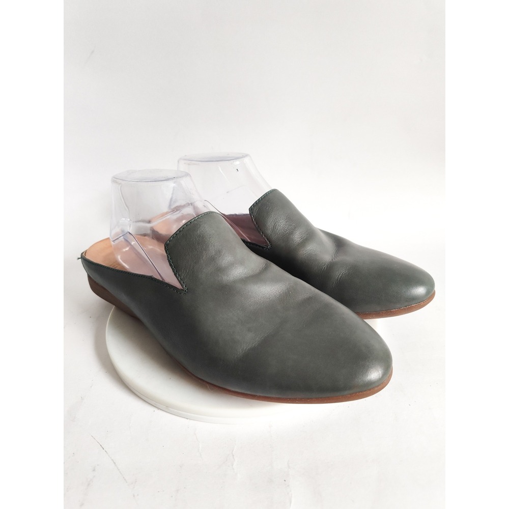 Dansko Mules 10.5 - 11 / 41 Slip On Flats Comfort Dark Green Milled Leather Shoe